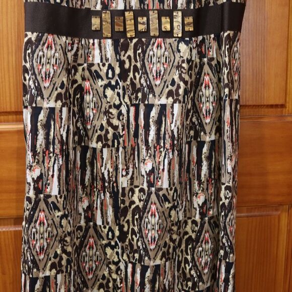 Peck Peck Mixed Animal Print Y2K Career Pencil Dress Sassy Workwear 12 - Picture 6 of 11